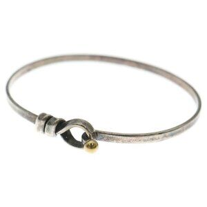 Tiffany & Co. Hook and Eye Bangle Bracelet 925 18K Silver